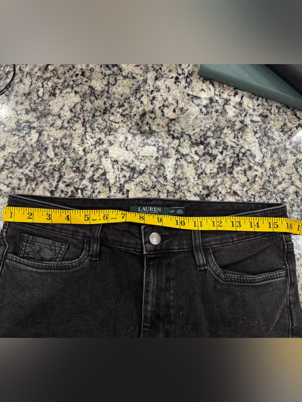 Ralph Lauren black jeans 10P petite average skinny jeans zipper - Picture 11 of 11